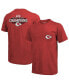 Фото #1 товара Men's Threads Red Kansas City Chiefs Super Bowl LVII Champions Running Back Tri-Blend Pocket T-shirt