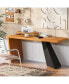 63" Modern Executive Desk, Rustic Industrial Wooden Writing Desk, Study Desk