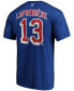 ფოტო #4 პროდუქტის Men's Big and Tall Alexis Lafreniere Blue New York Rangers Name Number T-shirt