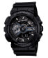 Фото #1 товара Часы и аксессуары CASIO G-Shock мужские аналогово-цифровые с черным резиновым ремешком, 55 мм модель GA110-1B