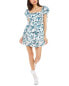 Фото #1 товара Celina Moon Ladder Lace Mini Dress Women's Blue Xs