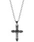 ფოტო #1 პროდუქტის Sutton Stainless Steel Antique Cross Pendant Necklace