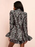 ASOS LUXE jacquard tailored blazer with embellished buttons in black & purple floral print