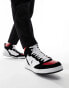 Фото #3 товара Polo Ralph Lauren hi top masters court in white black red