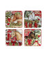 Фото #1 товара Homestead Christmas 4 Piece Canape Plate Set