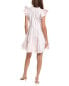 Sail To Sable Ruffle Neck Mini Dress Women's Pink Xl