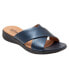 Фото #2 товара Softwalk Tillman S1502-400 Womens Blue Narrow Leather Slides Sandals Shoes 7
