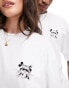 ASOS DESIGN Disney oversized unisex tee in white with Mickey and Minnie Mouse hand print