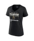 ფოტო #4 პროდუქტის Women's Black Vegas Golden Knights 2023 Stanley Cup Champions Signature Roster V-Neck T-shirt