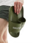 Tommy Hilfiger raised logo pool sliders in green