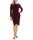 Women's Long-Sleeve Asymmetrical Sheath Dress