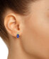 ფოტო #4 პროდუქტის Ruby (1-3/8 ct. t.w.) & Diamond (1/8 ct. t.w.) Crown Stud Earrings in 14k Gold (Also in Emerald & Tanzanite)