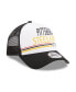 Men's White/Black Pittsburgh Steelers Stacked A-Frame Trucker 9FORTY Adjustable Hat Черно-белый - фото #3