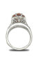 Suzy Levian Sterling Silver Cubic Zirconia Heart-shape Orange Ring