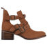 Фото #1 товара Diba True West Valley Studded Braided Cowboy Booties Womens Brown Casual Boots 6