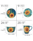 Фото #4 товара Golden Sunflowers 16Pc Dinnerware Set, Service for 4