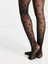 Фото #4 товара ASOS DESIGN 30 denier mini star tights in black