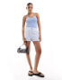 Pimkie lace up back detail body in blue BLAU, S - фото #4