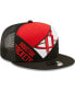ფოტო #3 პროდუქტის Men's Black Houston Rockets Criss Cross 9FIFTY Trucker Snapback Hat