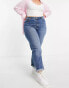 DTT Plus Veron relaxed fit mom jeans in mid blue wash