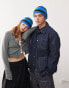 Reclaimed Vintage unisex beanie in blue and black stripe