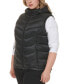 Фото #3 товара Women's Plus Size Packable Hooded Puffer Vest, Created for Macy's