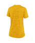 ფოტო #4 პროდუქტის Women's Gold Oakland Athletics Authentic Collection Velocity Performance V-Neck T-shirt