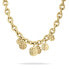 Bold Gold Plated Coins Necklace TJ-0437-N-50