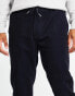 Armani Exchange tapered cord trousers in navy