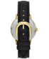 ფოტო #3 პროდუქტის Women's Metro Quartz Three Hand Black Leather Watch 34mm