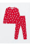 Фото #18 товара Комплект пижамы в новогоднем стиле с длинным рукавом для женщин Bisiklet Yaka Yılbaşı Temalı