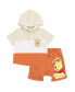 Baby Boys Winnie the Pooh Pullover Hoodie and French Terry Shorts Newborn to Orange, winnie the pooh, 12 месяцев - фото #1