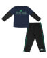 Toddler Boys and Girls Navy, Black Notre Dame Fighting Irish Long Sleeve T-shirt and Pants Set