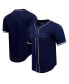 Фото #1 товара Men's Navy Dallas Cowboys Triple Tonal Mesh Button-Up Shirt