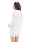 Vero Moda linen oversized shirt co-ord in white