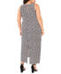 Фото #2 товара Plus Size Crewneck Printed Sleeveless Maxi Dress