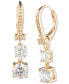 Фото #1 товара Cubic Zirconia Double Drop Earrings