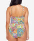 Фото #2 товара Bleu Rod Beattie 300589 Women Bohemian Paradise High Neck One Piece Swimsuit, 12