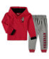 ფოტო #1 პროდუქტის Toddler Boys Scarlet, Heathered Gray Nebraska Huskers Poppies Hoodie and Sweatpants Set