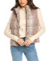 Unreal Fur Python Print Puffer Vest Women's Pink Xs