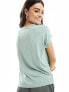 Фото #7 товара ONLY short sleeve crew neck top in sage green