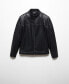 ფოტო #2 პროდუქტის Men's Nappa Leather-Effect Jacket