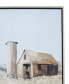 Canvas Barn Landscape Framed Wall Art with Silver-Tone Frame, 32" x 2" x 48"