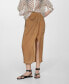ფოტო #1 პროდუქტის Women's Slit Detail Lyocell Skirt