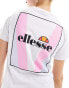 ellesse Juentos back print t-shirt in white