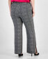 Фото #2 товара Plus Size Herringbone Side-Slit Pants, Created for Macy's