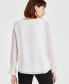 ფოტო #2 პროდუქტის Women's V-Neck Double-Layer Long-Sleeve Blouse