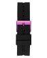 Women's Multi-Function Black Silicone Watch 34mm