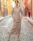Фото #1 товара Women's Ruched Floral-Print Chiffon Maxi Dress