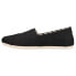 TOMS Alpargata Slip On Womens Black Flats Casual 10014375T